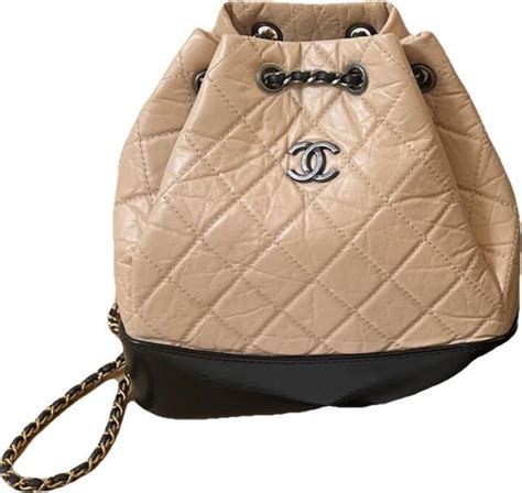 chanel brown leather backpack|Chanel gabrielle backpack price 2020.